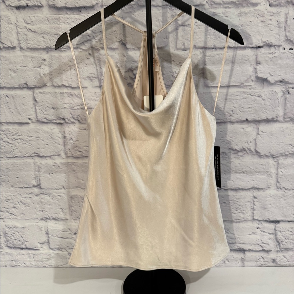 Skies Are Blue Cream Satin Camisole S